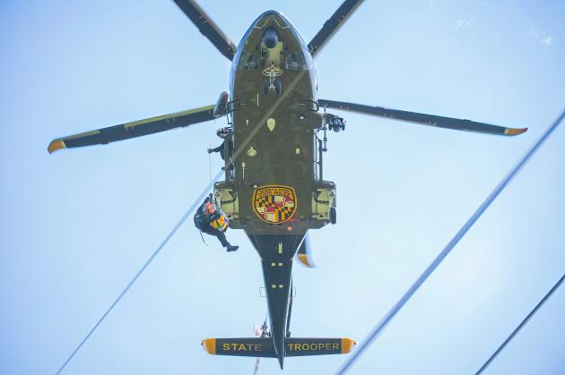Maryland State Police Aviation Command performs rescue for injured W.Va. rock climber