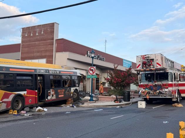 Bus crashes into building in Maryland, injuring 33: 'Like a war scene'