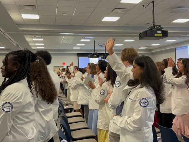 Maryland school hosts white coat ceremony for second-ever class
